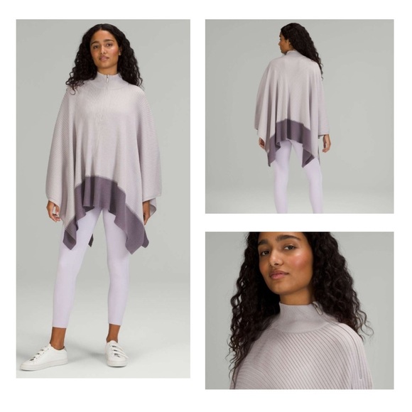 Lululemon On The Go Poncho in Chrome / Dusky Lavender - one size - Picture 1 of 11